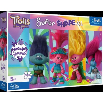 TREFL Super Shape XL Trollovia 3 Trollie hrátky 104 dielov