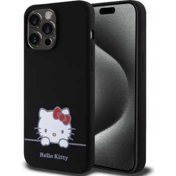 Hello Kitty Liquid Silicone Daydreaming Logo iPhone 15 Pro Max čierne