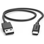 Hama Кабел USB-C - USB А, 0, 5 м, 480Мbit/ 3А, черен (HAMA-201705) - megamag