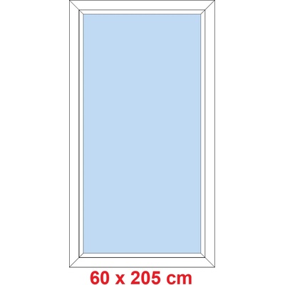 Soft Plastové okno 60x205 cm, FIX neotevíravé, Bílá levé
