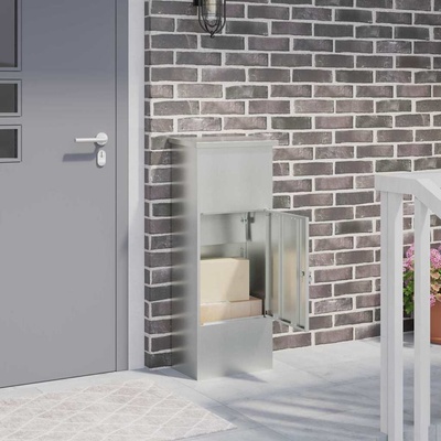 vidaXL Пощенска кутия за пратки с врата Черно 44, 5 x 29 x 110, 5 см (874931)