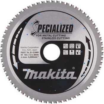 Makita B-31669 pílový kotúč na kov a nehrdzavejúcu oceľ 64-zubový s ø185x30mm