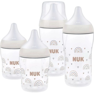Nuk Комплект шишета NUK Perfect Match - TC, РР, 0 м+, 4 части, дъга (10225350) - baby