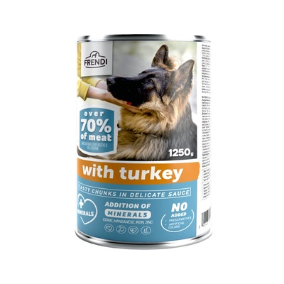 Frendi консерва за куче- пуйка в грейви сос 1250гр