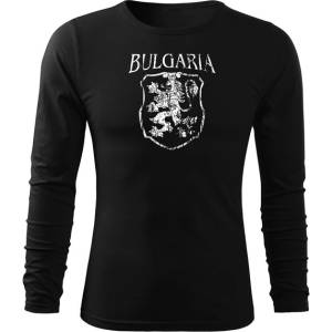 DRAGOWA fit-t Тениска с дълъг ръкав Герб, черна (37429)