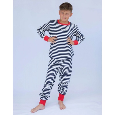 Pyžamo Námornícke prúžky s červenou