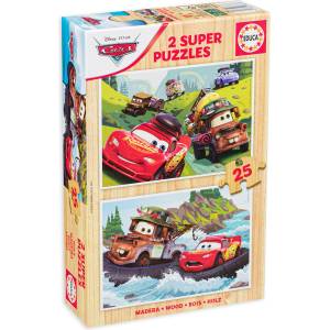 Educa Детски пъзел Educa от 2 x 25 части - Колите (EDU18877) - baby