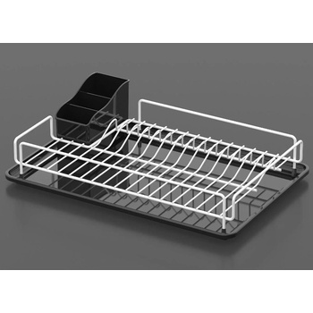 TEKNO TEL СУШИЛНИК ЗА СЪДОВЕ tekno tel kb-006w , 1 ниво , бяло с черна тавичка (3000150048)