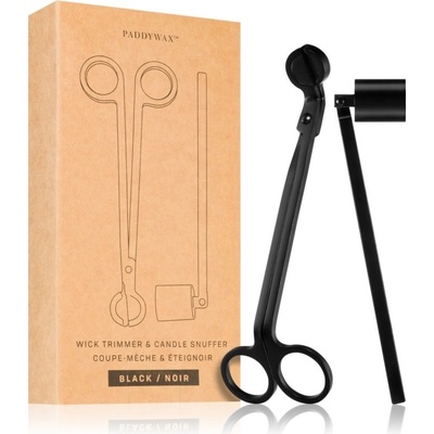 Paddywax Accesories Black nožnice na knôt + Black zhášadlo na sviečky