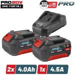 Bormann Комплект батерии с бързо зарядно Bormann Pro BBP9944, 20 V, 2 х 4 Ah (083221) (083221)
