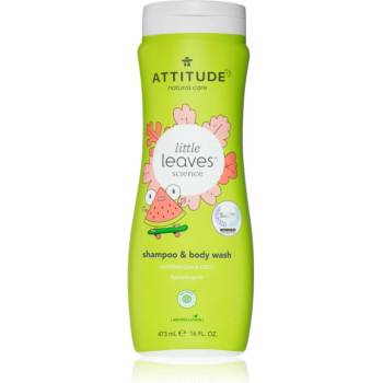 ATTITUDE Little Leaves Watermelon & Coco детски миещ гел и шампоан 473ml