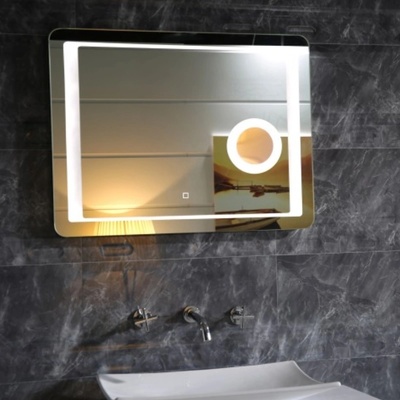 Inter Ceramic Огледало за баня с вградено LED осветление Арчи, 80x60 см