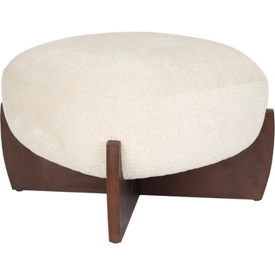 Dutchbone Béžová bouclé podnožka EMILIUS 55 cm
