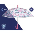 Pink deštník dětský průhledný