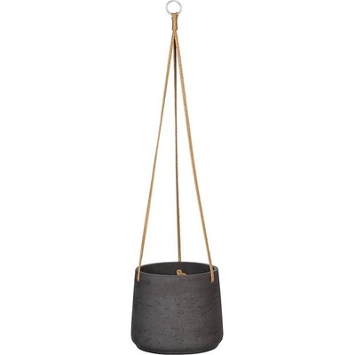 Pottery Pots Závěsný květináč Black Washed XL 23 x 19,5 cm