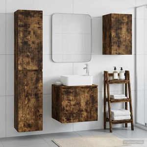 vidaXL Комплект мебели за баня 3 бр. Опушен дъб 33 x 34, 5 x 160 см (3406078)