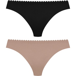 DIM BODY TOUCH HIPSTER 2x - Дамски бикини 2 бр. - черно - бежово DIM | Bezhov | ЖЕНИ | L