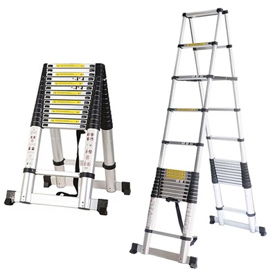 MXM Сгъваема телескопична стълба - 5, 4 м + 5, 4 м, алуминиева
