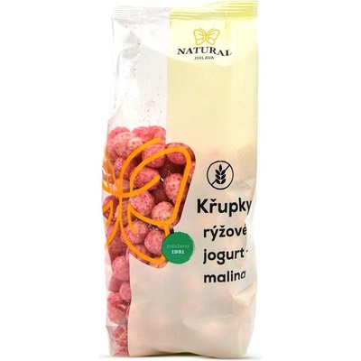 Natural Jihlava Chrumky ryžové jogurt malina 140 g