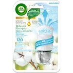 Air Wick Електрически ароматизатор машинка+пълнител Air Wick Essential Oils с етерични масла 19мл - Cotton & Crisp Air (3657)