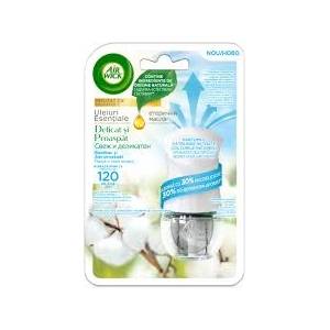 Air Wick Електрически ароматизатор машинка+пълнител Air Wick Essential Oils с етерични масла 19мл - Cotton & Crisp Air (3657)
