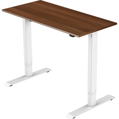 Delso Výškovo nastaviteľný stôl ADJUSTER 70 x 120 cm orech / biela