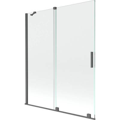 Mexen Velar параван за вана с 2 крила, разсувен, 140 x 150 cm, прозрачен, четка в (896-140-000-01-66)