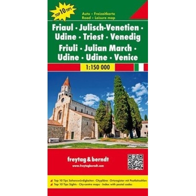 Freytag & Berndt Autokarte Friaul Julisch-Venetien Udine Triest Venedig. Friulia Julian March Udine Triest Venice