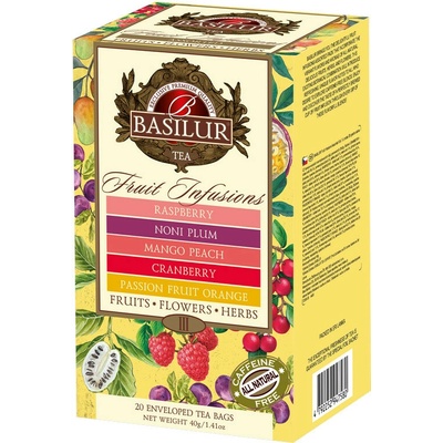 Basilur Fruit infusions assorted III. variácie ovocných čajov 20 sáčkov