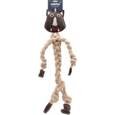 Wooffee pravá kůže provazový dlouhán nosorožec 65 cm