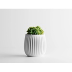  Кашпа Columna Малка 101x101xH100мм - Бял Мат
