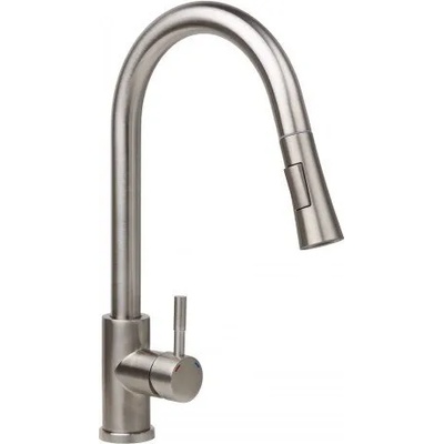 Твоят Стил - Кухненски Мивки Инокс Смесител за Кухня с издъпрващ се чучур и 2 режима на струя - Модел 9100
