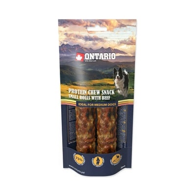 Ontario dog protein snack malá rolka s hovädzinou 2 x 12 ,7 cm