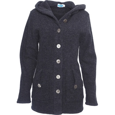Reiff Дамско вълнено яке Reiff Women's Mona Wool Fleece Hooded Jacket Merino jacket - Anthracite (105-2609-0111)