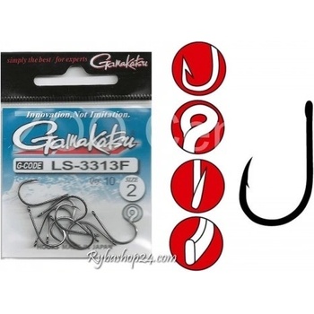 Gamakatsu LS-3313F vel.4 - 12 ks