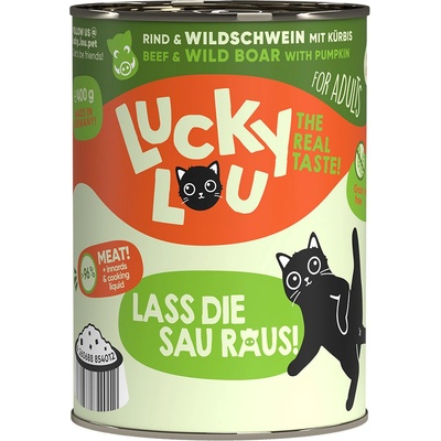 Lucky Lou Adult hovězí a divoké prase 6 x 400 g