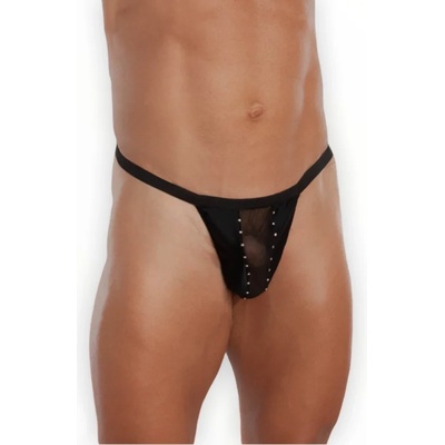 Мъжки прашки с мрежест материал и кристали - Thong 4484 S/L (SLC0448410)