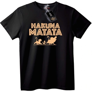 NOONEBRAND Тениска Hakuna Matata - Lion King - 4XL, Black