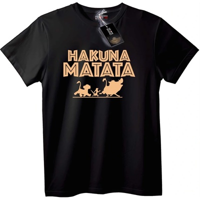 NOONEBRAND Тениска Hakuna Matata - Lion King - 4XL, Black