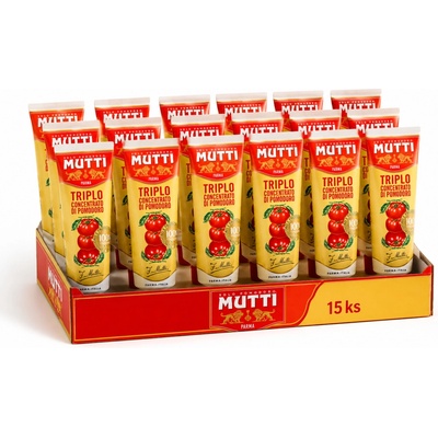 Mutti trojnásobně koncentrovaný rajčatový protlak 15 x 280 g