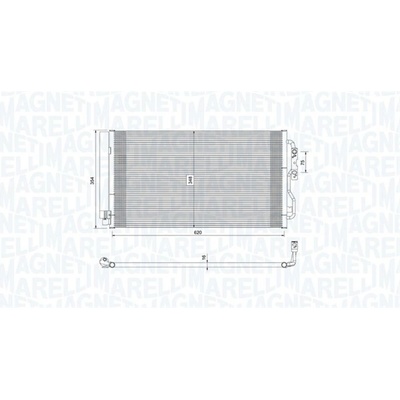 Kondenzátor, klimatizace MAGNETI MARELLI 350203751000
