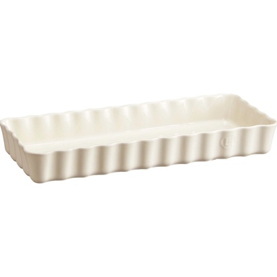Emile Henry Forma na tortu krémová hlinená 15x36cm