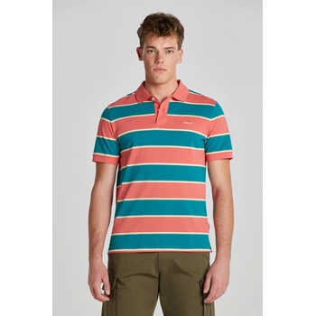 Gant Stripe pique SS Polo modré