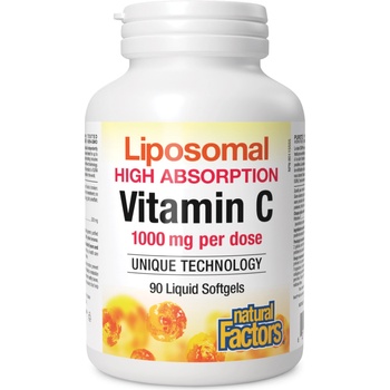 Natural Factors Vitamin C Liposomal, 500 mg, 90 капсули, Natural Factors