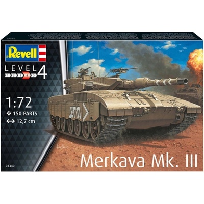Revell - Сглобяем модел Израелски танк Merkava Mk. III, 150 части R03340