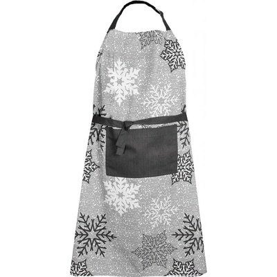 Forbyt Kuchyňská zástěra Vločky šedá