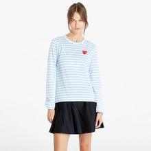 Comme des Garçons PLAY Heart Logo Long Sleeve Tee Clear Sky