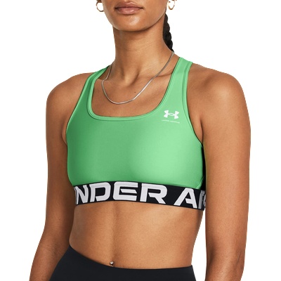 Under Armour Сутиен Under Armour HeatGear® Armour Mid Branded Bra Зелен Velikost S