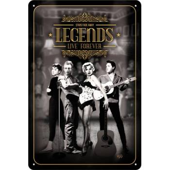 Nostalgic Art Plechová Ceduľa Legends Live Forever
