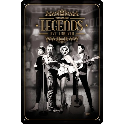 Nostalgic Art Plechová Ceduľa Legends Live Forever